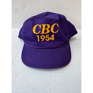 Vintage 1954 CBC Christian Brothers College High School Hat SnapBack Purple